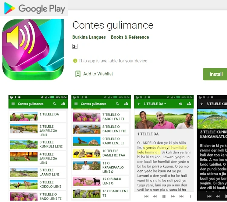 Contes gulimance Play Store