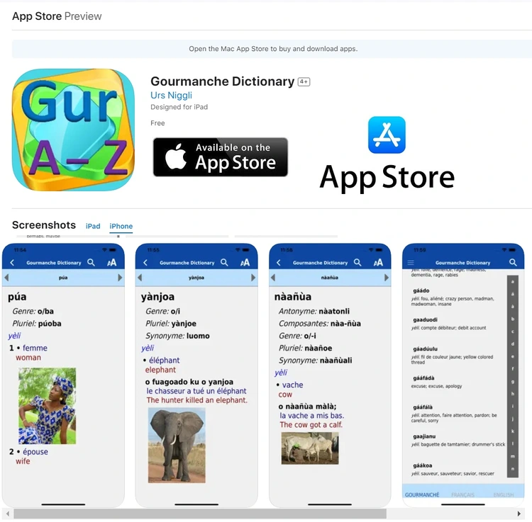 Gulmancema Dictionnaire App Store iPhone
