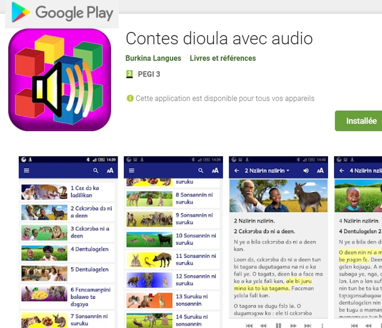 Contes dioula Play Store vol1